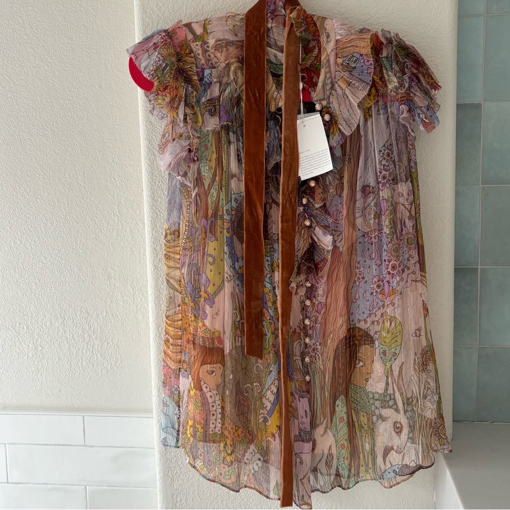 Zimmermann Kaleidoscope Printed Ruffled Top - Picture 7 of 9